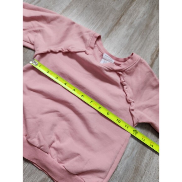 Haute Hippie Kids Pullover Sweater Pink Long Sleeve Crewneck Ruffle Sz 3T - Picture 6 of 9